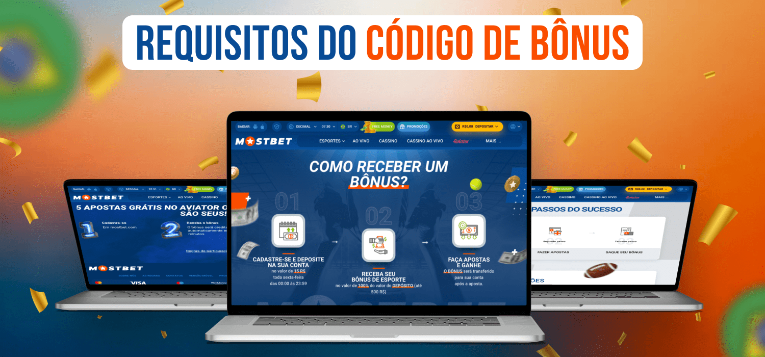 requisitos do código de bônus na mostbet