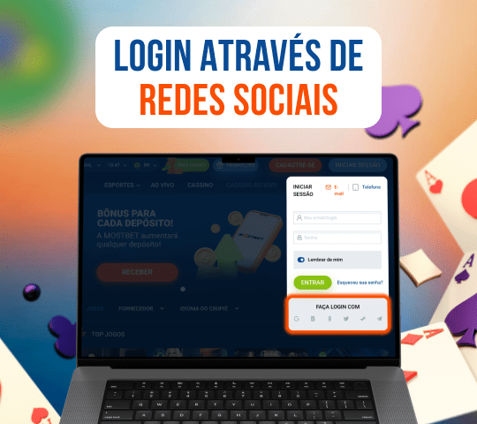 login via mídia social