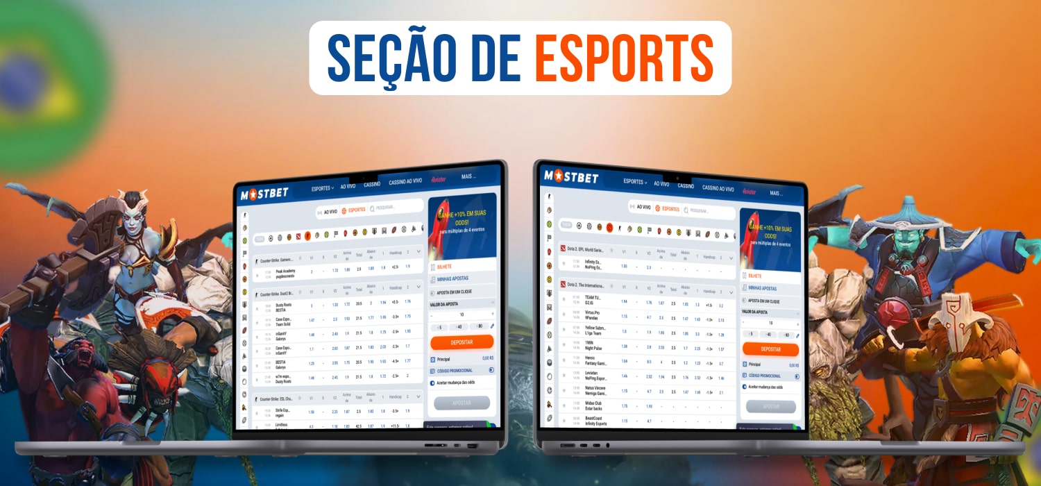 jogos populares na seção de eSports